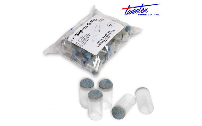 Колпачок для кия Tweeten Slip-On Q-Tip ø13мм прозрачный 100шт. Колпачок для кия Tweeten Slip-On Q-Tip ø13мм прозрачный 100шт.