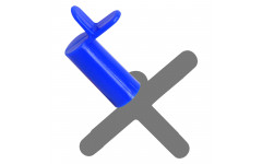 Насадка на мост для кия пластик синяя Насадка на мост для кия пластик синяя