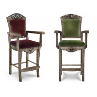 Стул бильярдный Лео клен (Авт. № 2,78 Velvet-Lux,Ткань Vilvet Lux)